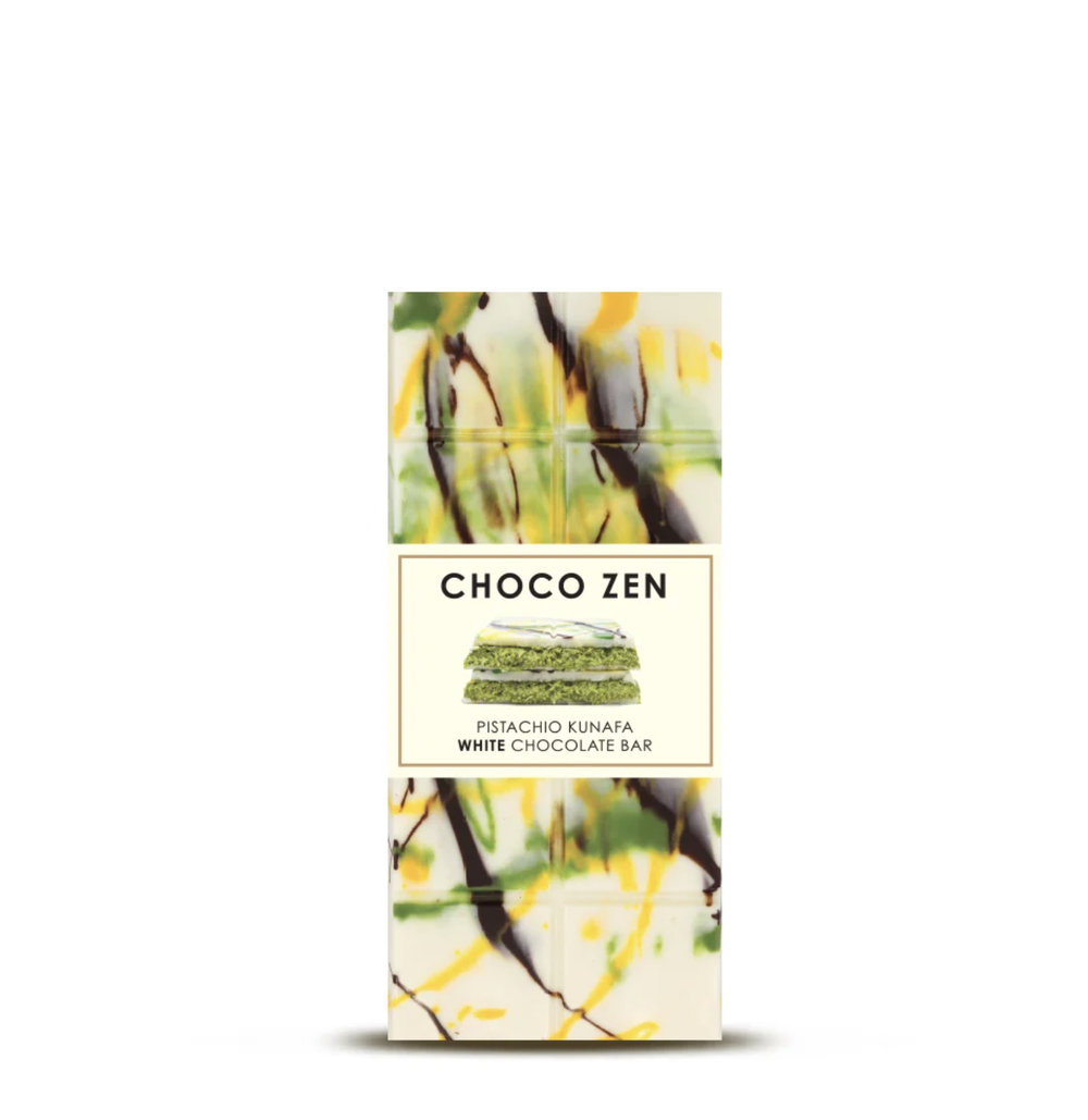 Premium Pistachio Kunafa WHITE Chocolate Bar